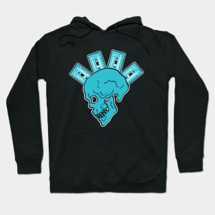 Blue Punk Skull Hoodie